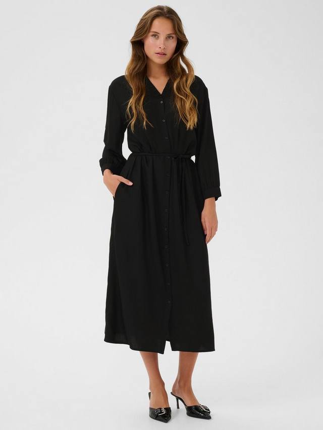 Платье миди-рубашка olga KAFFE, черный
Платье миди-рубашка olga KAFFE, черный