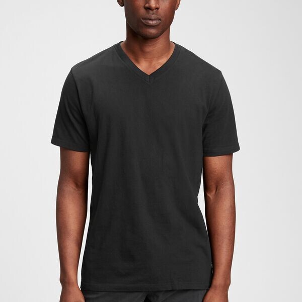 Футболка из хлопка с v-образным вырезом Gap, черный
Футболка из хлопка с v-образным вырезом Gap, черный