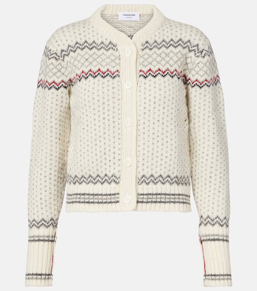 Кардиган из шерсти и мохера в стиле Fair Isle Thom Browne, White
Кардиган из шерсти и мохера в стиле Fair Isle Thom Browne, White