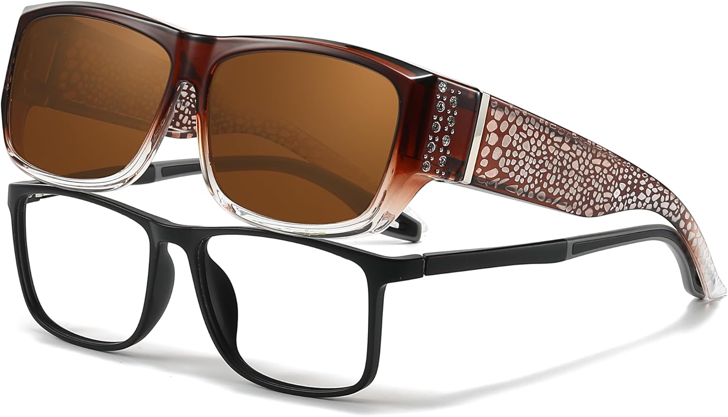 Солнцезащитные очки Trysee для женщин, надеваемые поверх очков, с прямоугольной формой и стразами, обеспечивают защиту от УФ-излучения при вождении (TS4204), C03 Gradient Brown / Brown
Солнцезащитные очки Trysee для женщин, надеваемые поверх очков, с прямоугольной формой и стразами, обеспечивают защиту от УФ-излучения при вождении (TS4204), C03 Gradient Brown / Brown