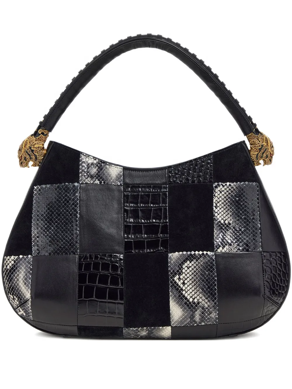 Лоскутная сумка-тоут Roberto Cavalli, черный
Лоскутная сумка-тоут Roberto Cavalli, черный