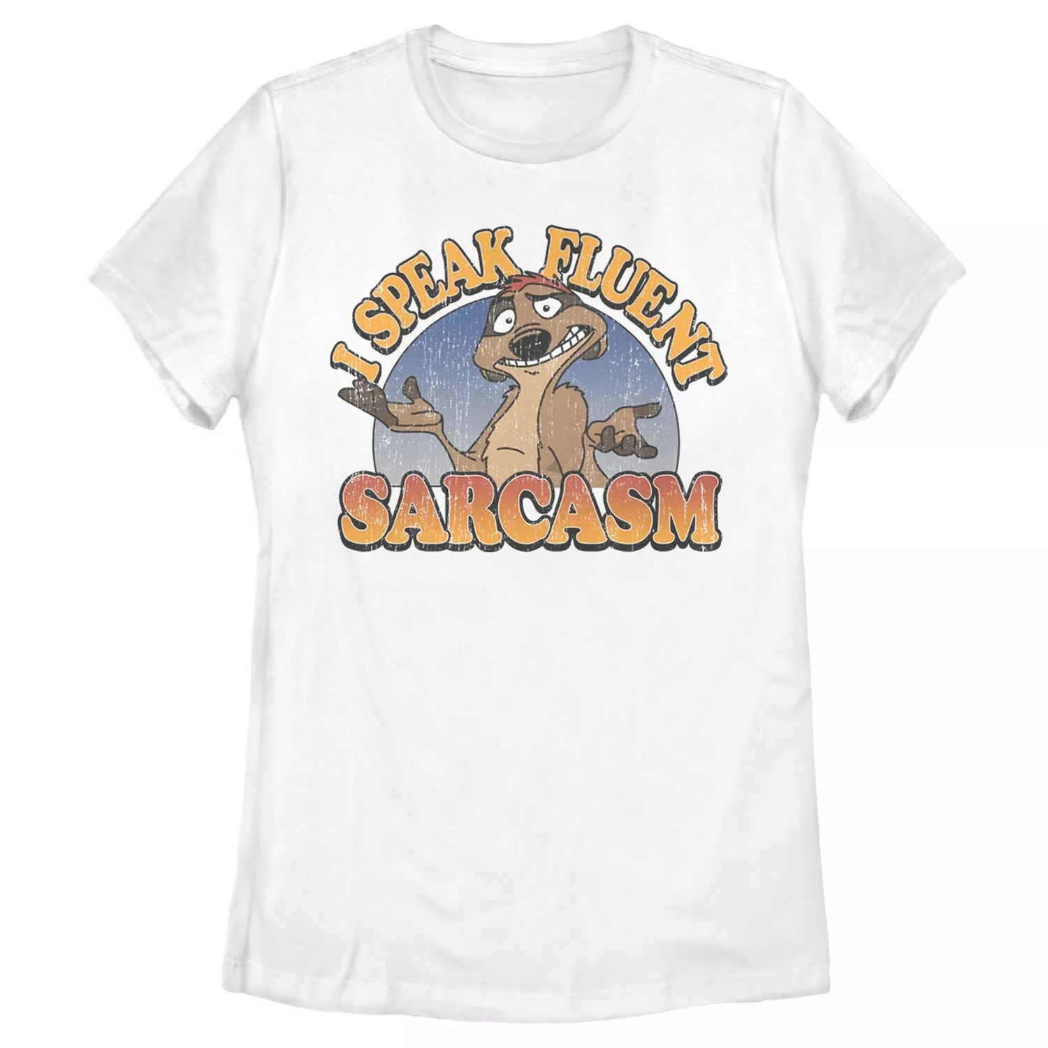 Футболка Timon Fluent Sarcasm от Disney's The Lion King Juniors Licensed Character, белый
Футболка Timon Fluent Sarcasm от Disney's The Lion King Juniors Licensed Character, белый