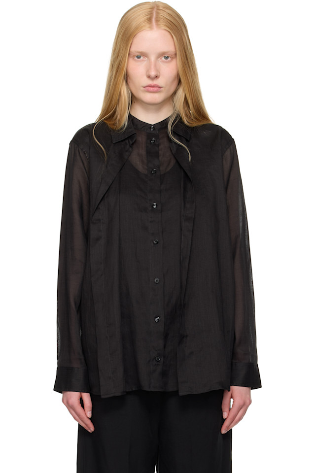 Рубашка с двойным воротником Toteme, черный
Рубашка с двойным воротником Toteme, черный