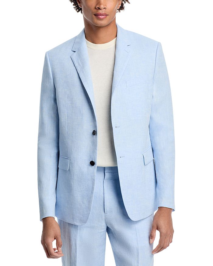 Классический приталенный блейзер Chambers из льняного костюмного материала Theory, синий
Классический приталенный блейзер Chambers из льняного костюмного материала Theory, синий