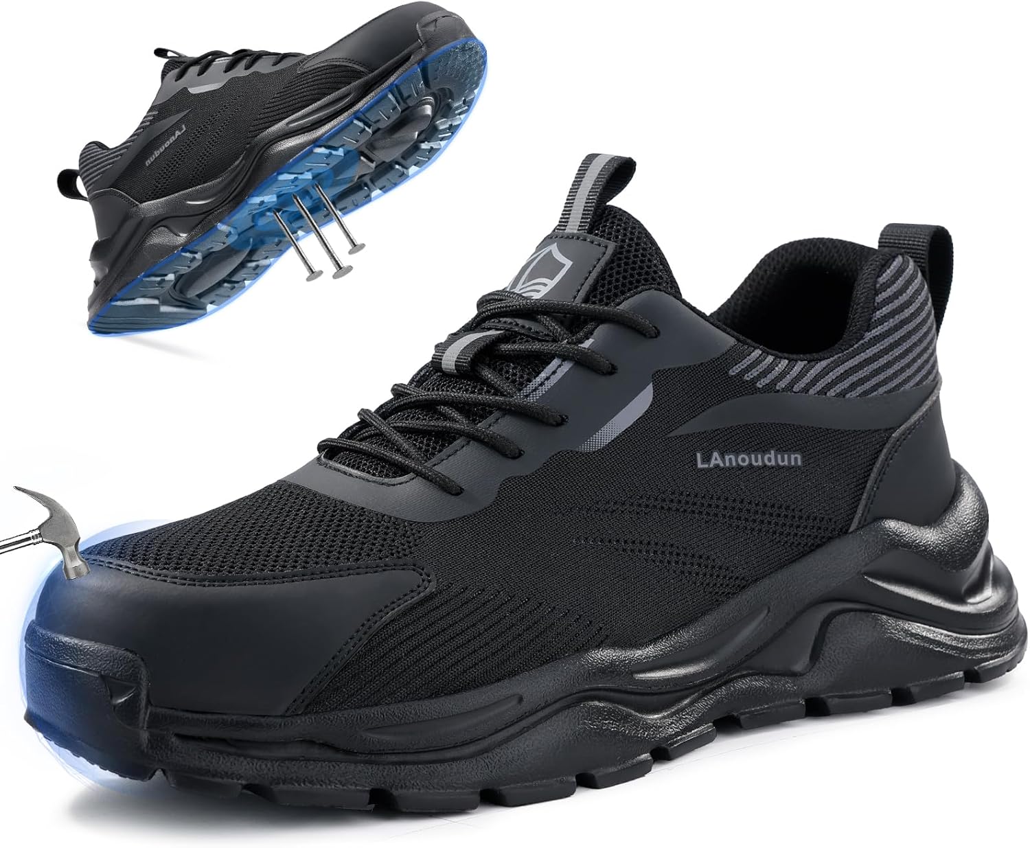 Мужские ботинки с стальным носком, рабочая обувь для мужчин, стальные ботинки для строительства, дышащие кроссовки с защитой от ударов для склада, легкие безопасные неразрушимые кроссовки для промышленности Kgjianda, черный
Мужские ботинки с стальным носком, рабочая обувь для мужчин, стальные ботинки для строительства, дышащие кроссовки с защитой от ударов для склада, легкие безопасные неразрушимые кроссовки для промышленности Kgjianda, черный