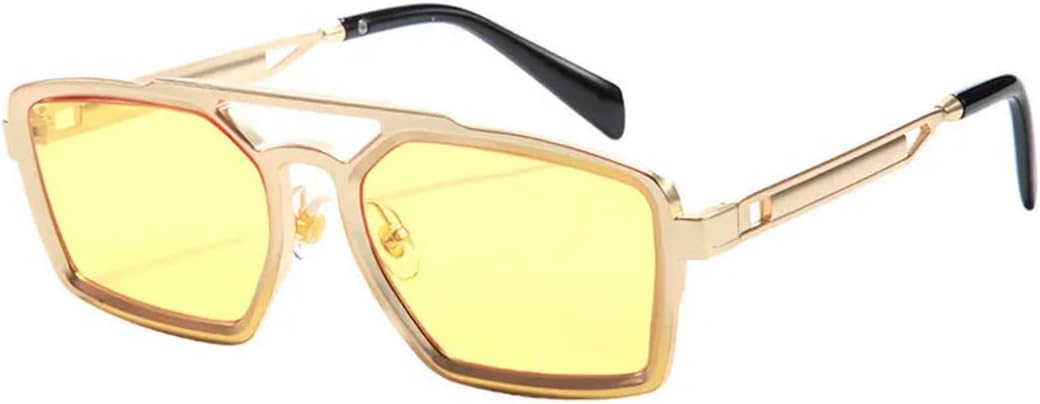 Металлические солнцезащитные очки в стиле ретро с двойным острием для женщин и мужчин, для использования на открытом воздухе, под солнцем, для вождения, езды на велосипеде, с защитой от УФ-излучения UV400 TVTBBVV, Gold Yellow
Металлические солнцезащитные очки в стиле ретро с двойным острием для женщин и мужчин, для использования на открытом воздухе, под солнцем, для вождения, езды на велосипеде, с защитой от УФ-излучения UV400 TVTBBVV, Gold Yellow