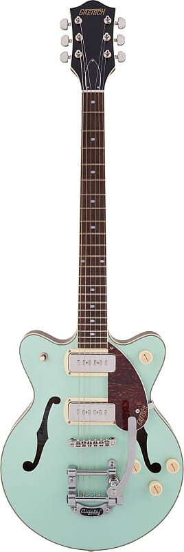 Электрогитара Gretsch G2655T-P90 Streamliner Jr. Double-Cut P90 with Bigsby Two-Tone Mint Metallic
Электрогитара Gretsch G2655T-P90 Streamliner Jr. Double-Cut P90 with Bigsby Two-Tone Mint Metallic