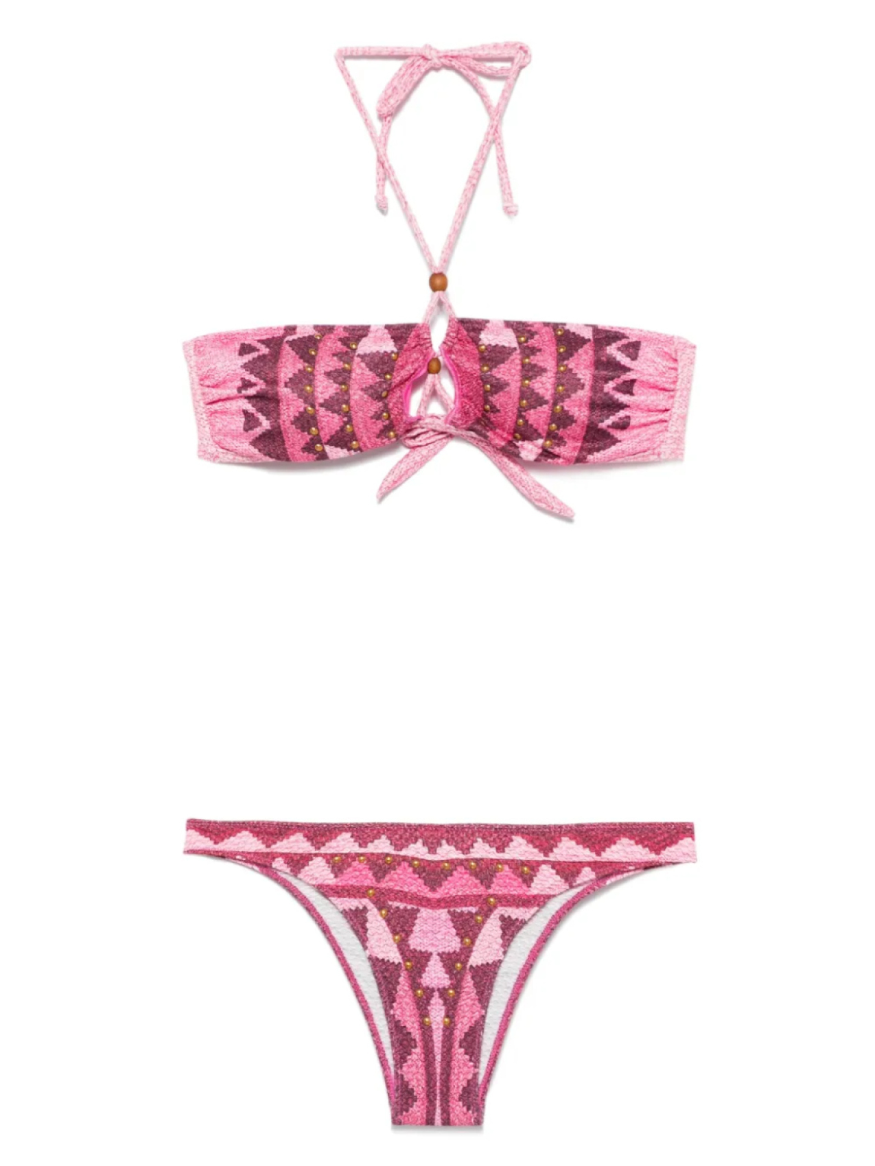Pin Up Stars бикини с лифом-бандо и заклепками, розовый
Pin Up Stars бикини с лифом-бандо и заклепками, розовый