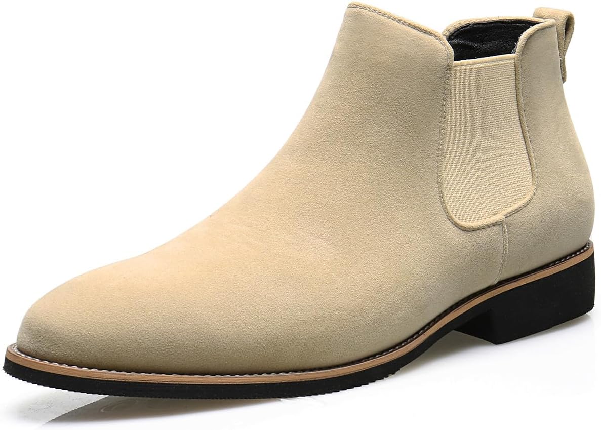Мужские замшевые кожаные челси Santimon, деловые ботинки с острым носком, повседневные кожаные ботинки до щиколотки, бежевый
Мужские замшевые кожаные челси Santimon, деловые ботинки с острым носком, повседневные кожаные ботинки до щиколотки, бежевый