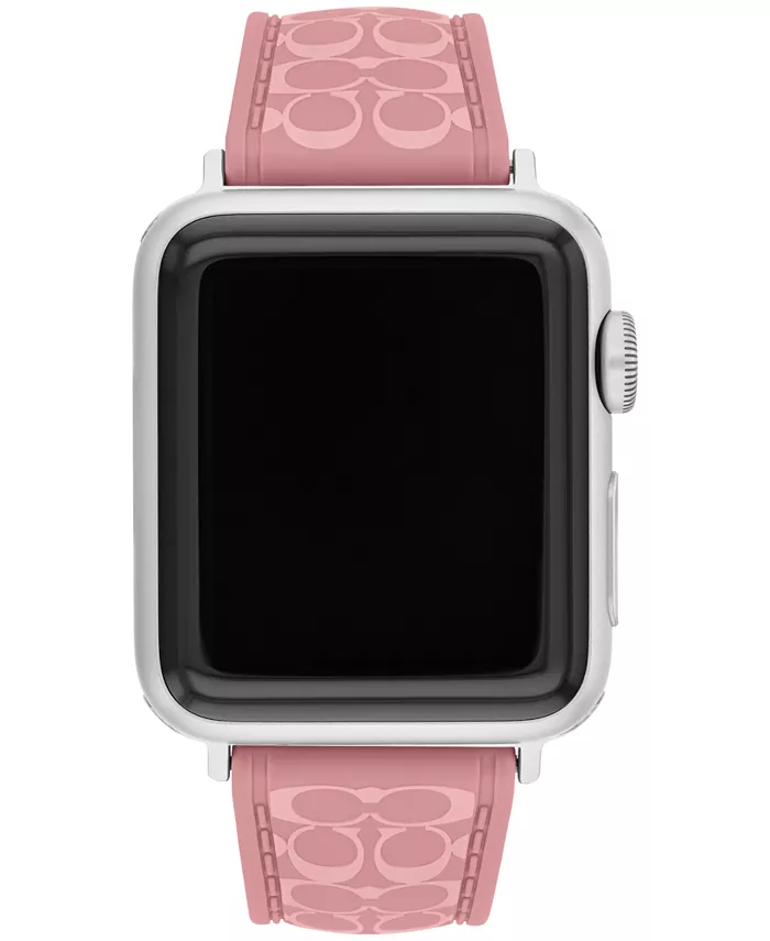 Женский силиконовый ремешок для Apple Watch 38mm, 40mm, 41mm цвета True Pink COACH
Женский силиконовый ремешок для Apple Watch 38mm, 40mm, 41mm цвета True Pink COACH