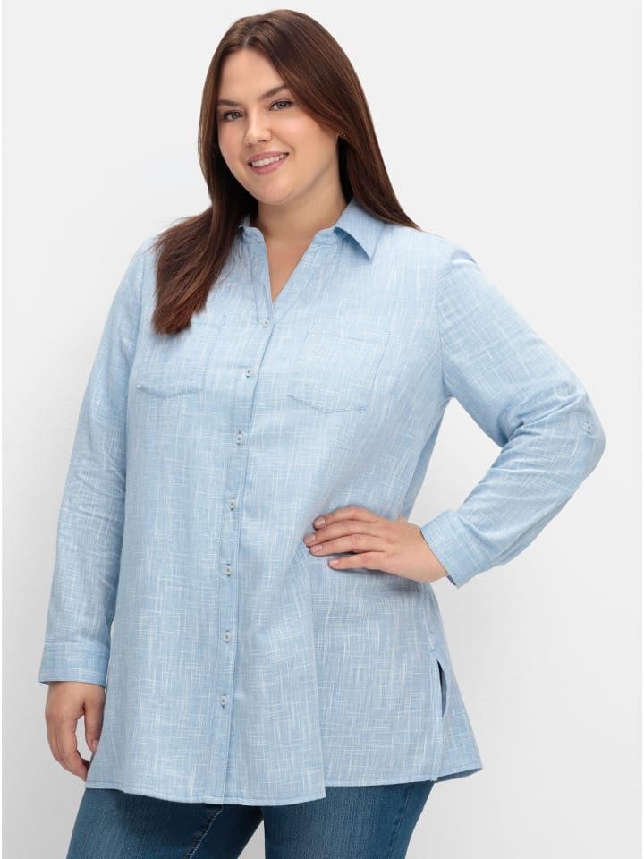 синяя блузка-рубашка sheego
синяя блузка-рубашка sheego