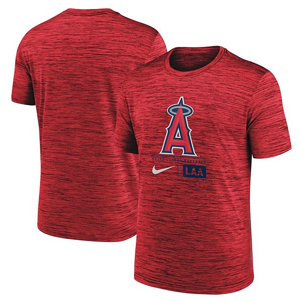 Мужская футболка los angeles angels с большим логотипом velocity красная Nike
Мужская футболка los angeles angels с большим логотипом velocity красная Nike