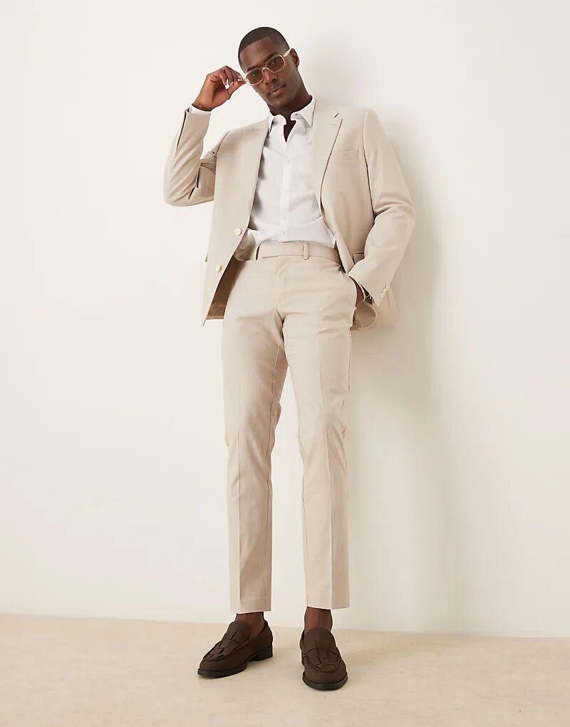 Узкие брюки из льняной смеси ASOS DESIGN цвета «песок»
Узкие брюки из льняной смеси ASOS DESIGN цвета «песок»