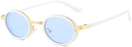 Модные овальные солнцезащитные очки в стиле панк для женщин, винтажные градиентные очки с защитой от УФ-излучения UV400, трендовые солнцезащитные очки для мужчин MTZJH, White Blue
Модные овальные солнцезащитные очки в стиле панк для женщин, винтажные градиентные очки с защитой от УФ-излучения UV400, трендовые солнцезащитные очки для мужчин MTZJH, White Blue