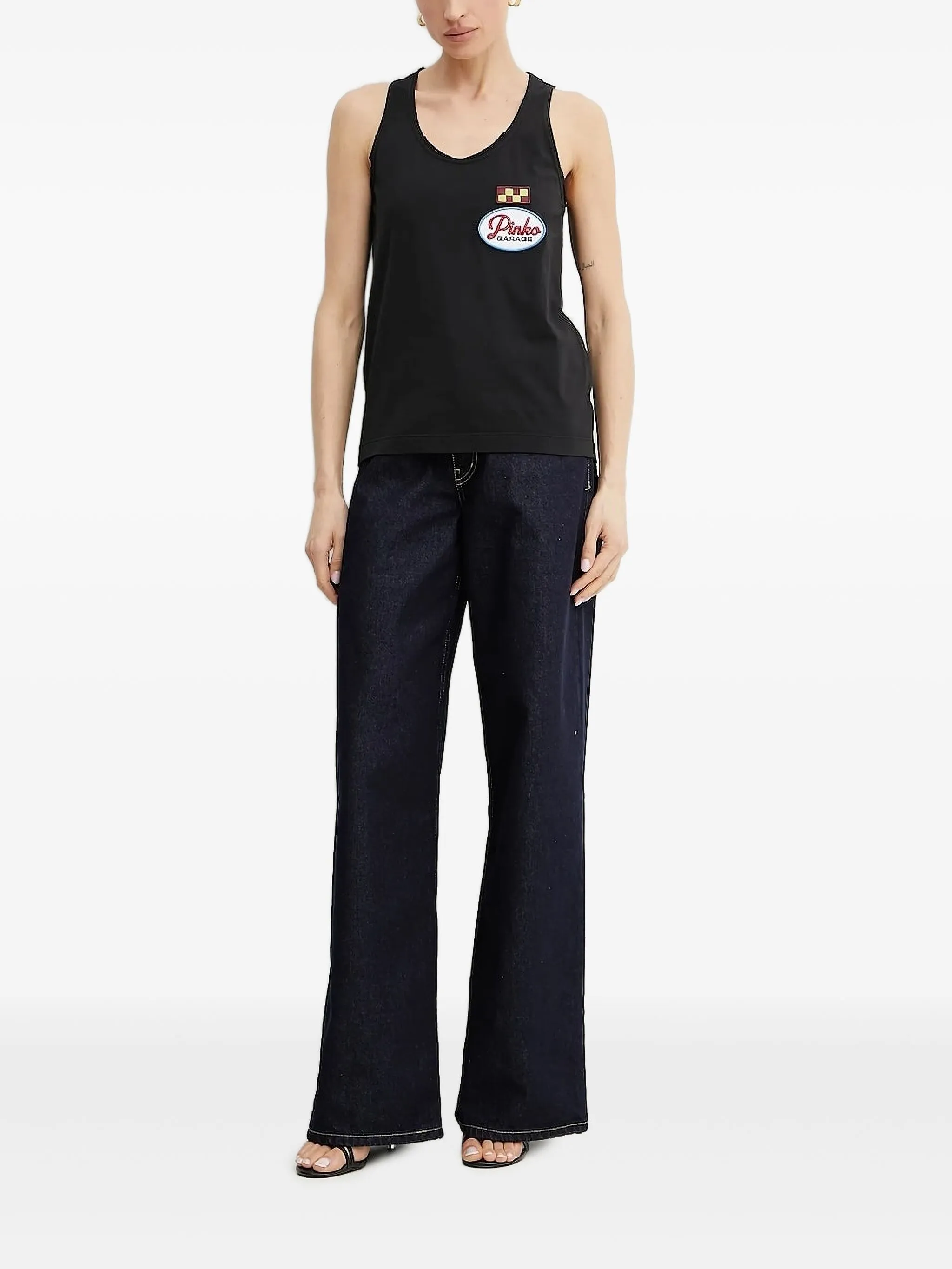 Топ с нашивкой-логотипом Pinko, черный
Топ с нашивкой-логотипом Pinko, черный