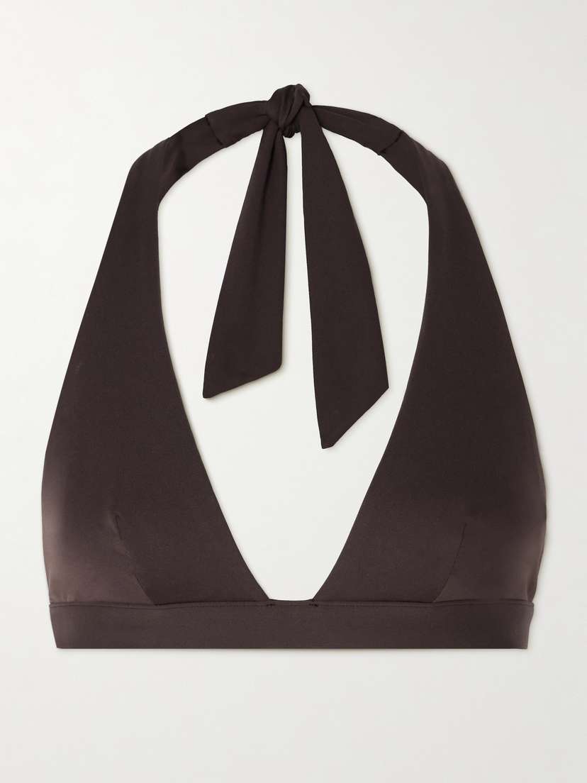 Топ бикини Ariella с вырезом-халтер Max Mara, коричневый
Топ бикини Ariella с вырезом-халтер Max Mara, коричневый