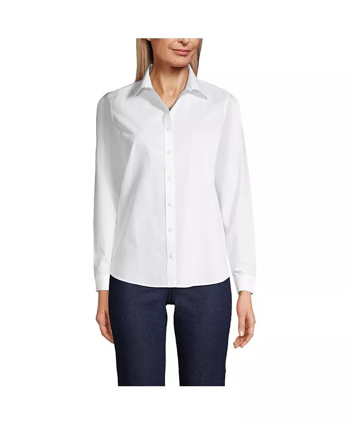 Рубашка для высоких и высоких без железных пуговиц спереди Lands' End, белый
Рубашка для высоких и высоких без железных пуговиц спереди Lands' End, белый