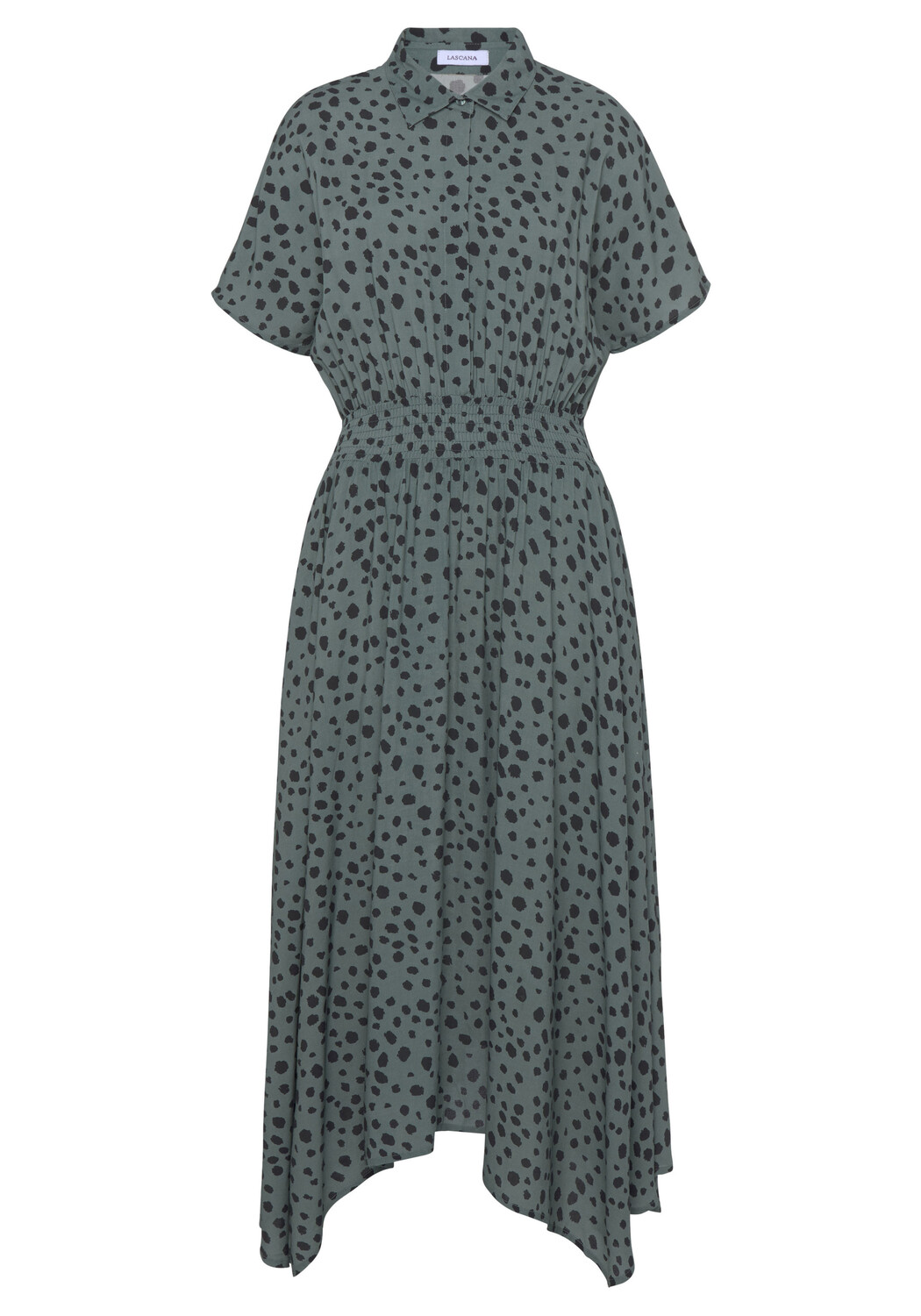 Платье LASCANA Druck, печатный зелено-черный
Платье LASCANA Druck, печатный зелено-черный