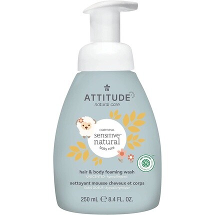 Attitude Sensitive Skin Baby Натуральная пенка для мытья волос и тела, Attititude
Attitude Sensitive Skin Baby Натуральная пенка для мытья волос и тела, Attititude