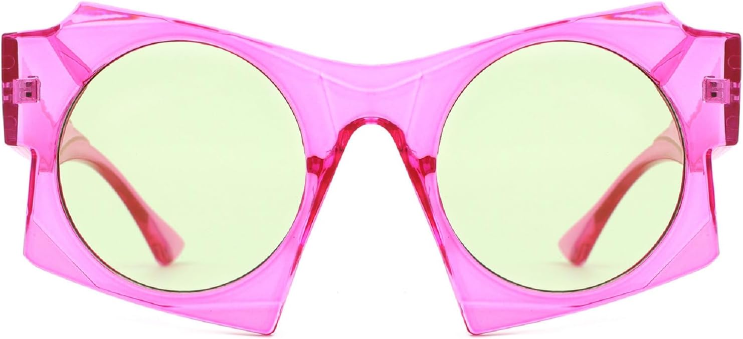 Модные солнцезащитные очки неправильной формы «кошачий глаз» для женщин, для вечеринки на Хэллоуин, круглые дизайнерские солнцезащитные очки зеленого цвета, размер N45 mincl, Pink
Модные солнцезащитные очки неправильной формы «кошачий глаз» для женщин, для вечеринки на Хэллоуин, круглые дизайнерские солнцезащитные очки зеленого цвета, размер N45 mincl, Pink