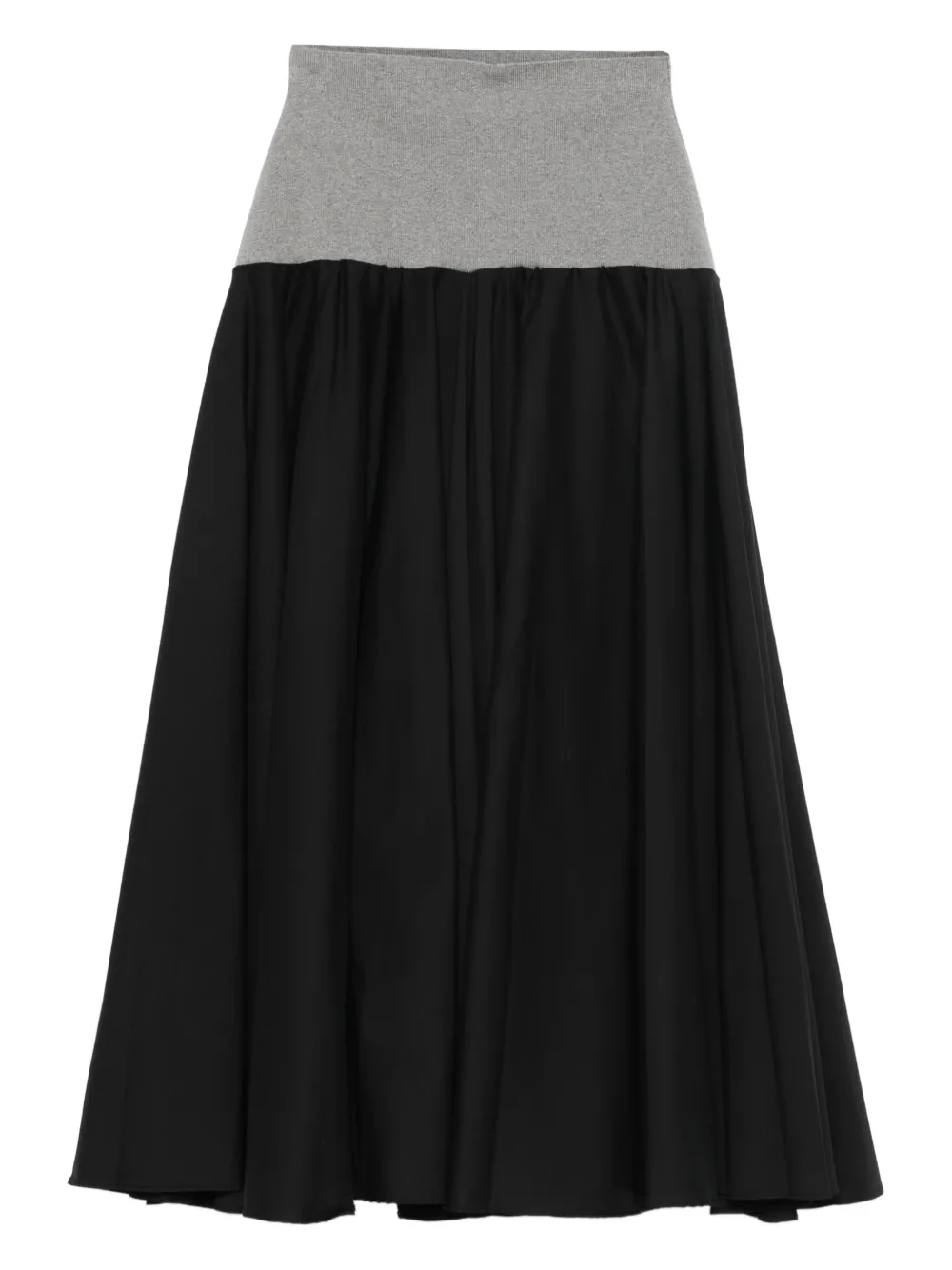 Двухцветная юбка миди с расклешенным подолом Gimaguas, черный 
Двухцветная юбка миди с расклешенным подолом Gimaguas, черный