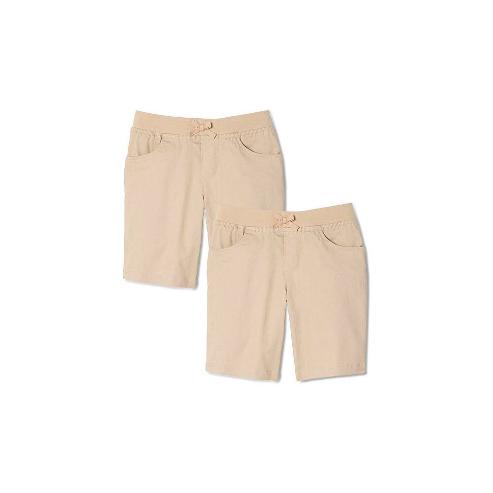 Комплект из 2 вязаных шорт с поясом для девочек от 4 до 20 лет, комплект из 2 шт. French Toast, цвет Khaki