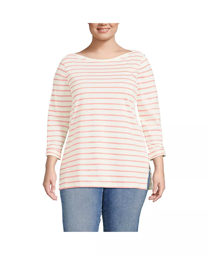 Туника с 3/4 рукавом и лодочкой из хлопка Supima, регулируемая, больших размеров Lands' End, белый
Туника с 3/4 рукавом и лодочкой из хлопка Supima, регулируемая, больших размеров Lands' End, белый