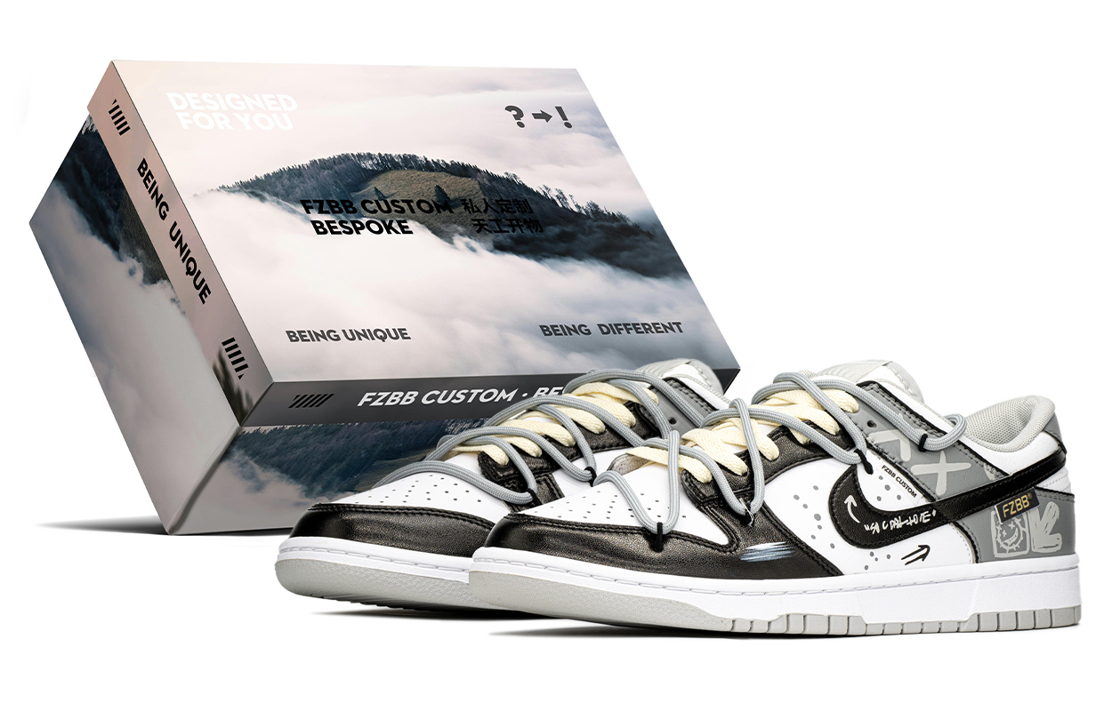 Nike Dunk Противоскользящие и износостойкие легкие низкие кроссовки для скейтбординга мужские черно-бело-серые 
Nike Dunk Противоскользящие и износостойкие легкие низкие кроссовки для скейтбординга мужские черно-бело-серые