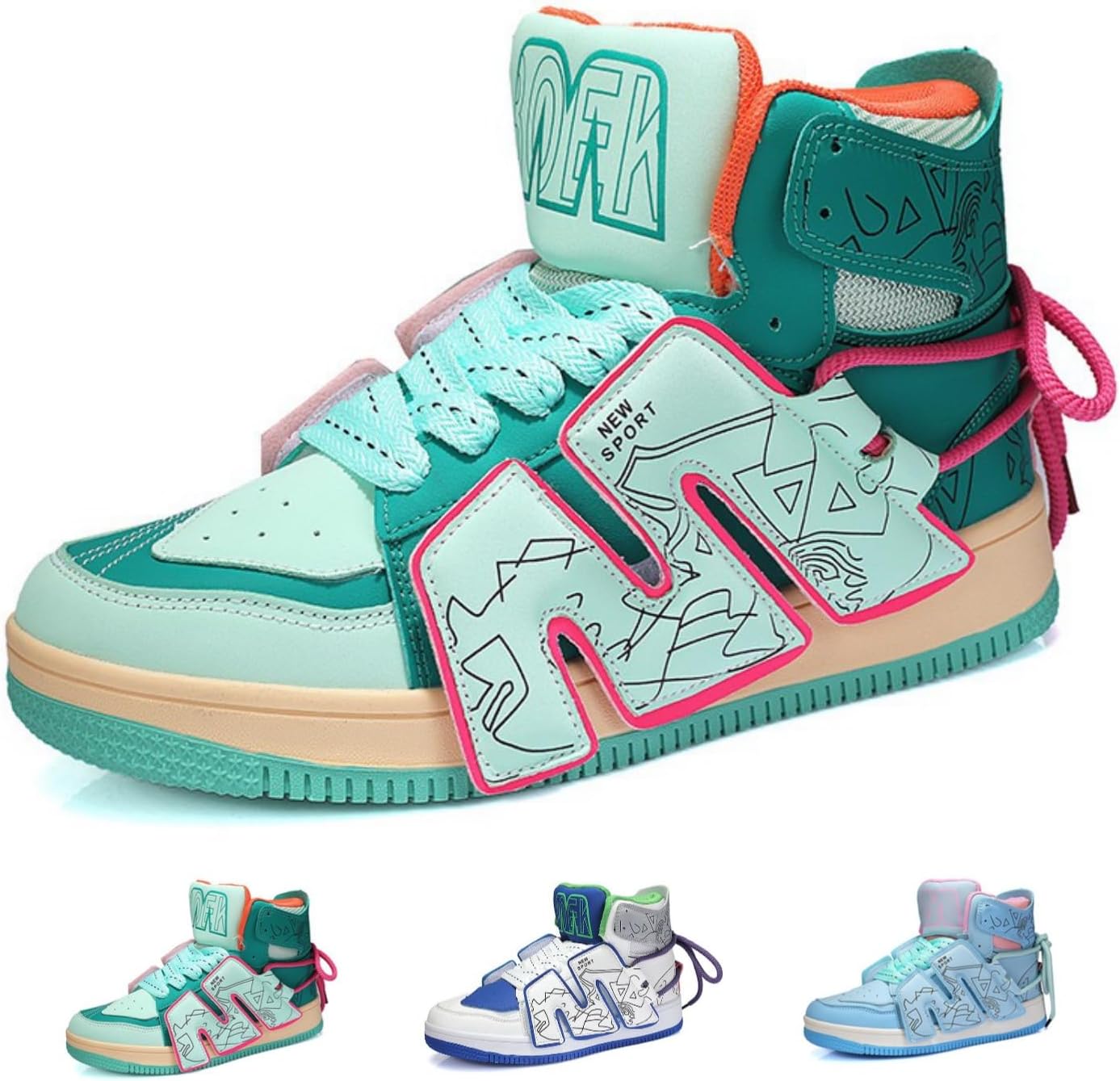 Мужские ретро-кроссовки MACEFIL с высоким верхом, цветными блоками, модные массивные, повседневные, дышащие, удобные спортивные обувь, зеленый/оранжевый
Мужские ретро-кроссовки MACEFIL с высоким верхом, цветными блоками, модные массивные, повседневные, дышащие, удобные спортивные обувь, зеленый/оранжевый