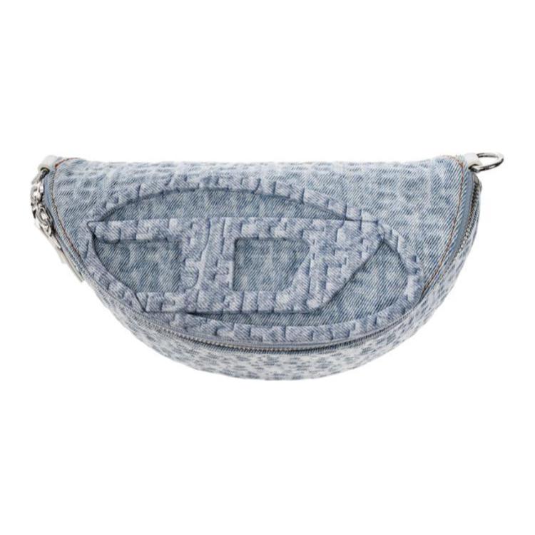 Хлопковая сумка через плечо с кожаными вставками, женская, синяя DIESEL
Хлопковая сумка через плечо с кожаными вставками, женская, синяя DIESEL