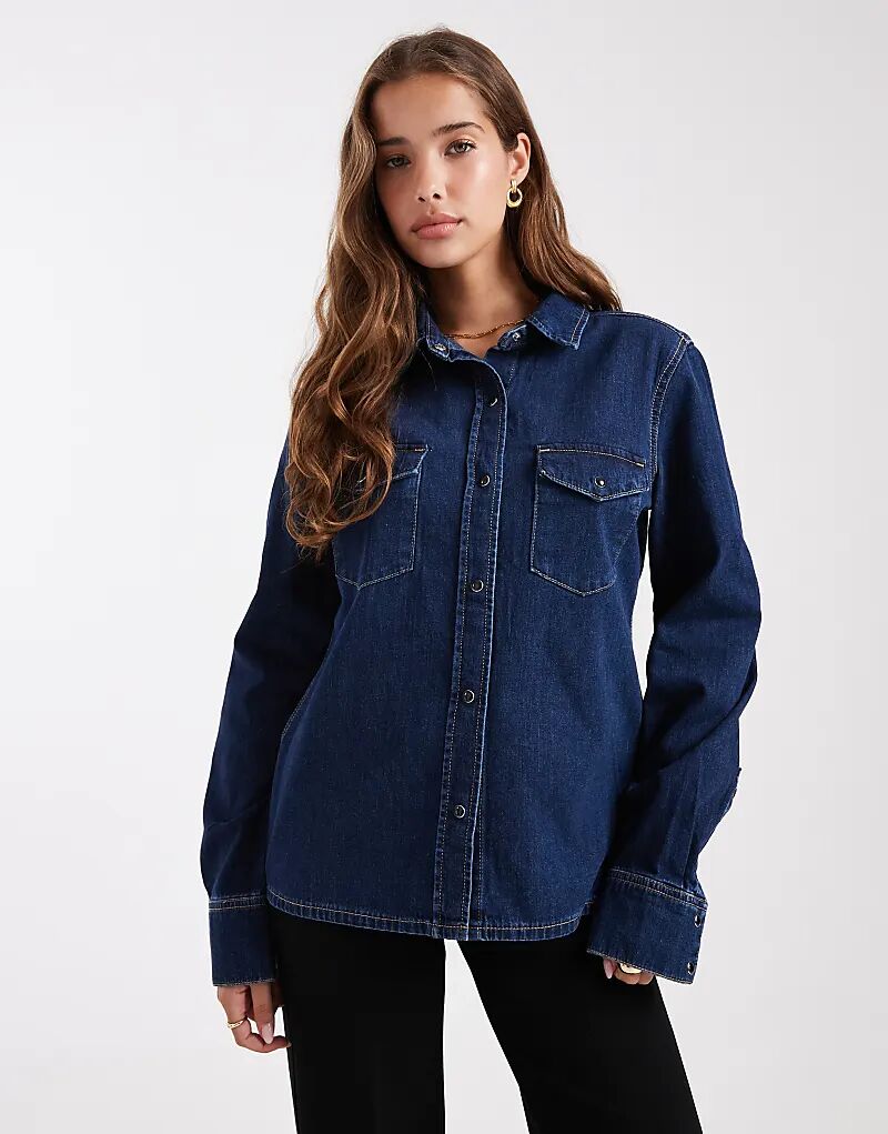 Рубашка Dr Denim прямого кроя с длинными рукавами из джинсовой ткани средней плотности темно-синего цвета с эффектом индиго
Рубашка Dr Denim прямого кроя с длинными рукавами из джинсовой ткани средней плотности темно-синего цвета с эффектом индиго