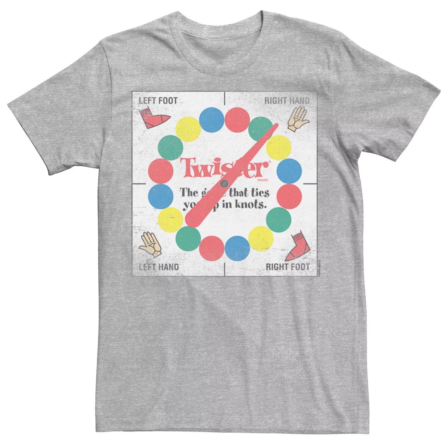 Мужская классическая футболка для настольных игр Twister с эффектом потертости Licensed Character
Мужская классическая футболка для настольных игр Twister с эффектом потертости Licensed Character