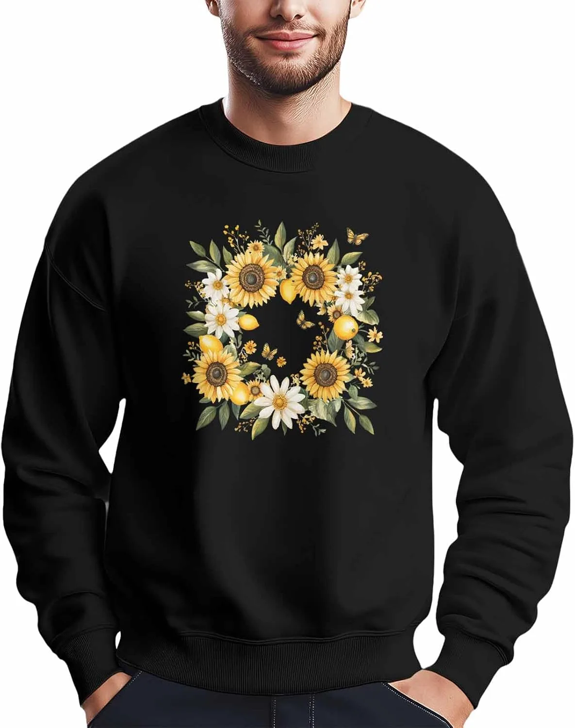 Мужской свитшот с принтом подсолнуха и бабочки, Crewneck, Long Sleeve Winvebermior
Мужской свитшот с принтом подсолнуха и бабочки, Crewneck, Long Sleeve Winvebermior