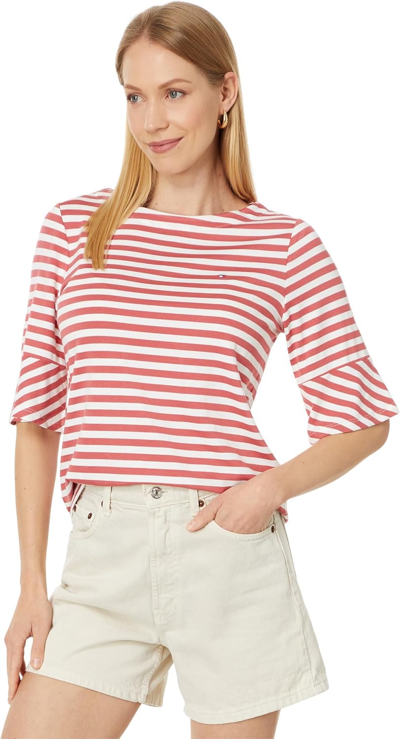 Женский полосатый топ Tommy Hilfiger с расклешенными рукавами, Mineral Red/Ivory
Женский полосатый топ Tommy Hilfiger с расклешенными рукавами, Mineral Red/Ivory