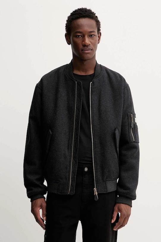 Шерстяная куртка-бомбер Guess Jeans, серый
Шерстяная куртка-бомбер Guess Jeans, серый