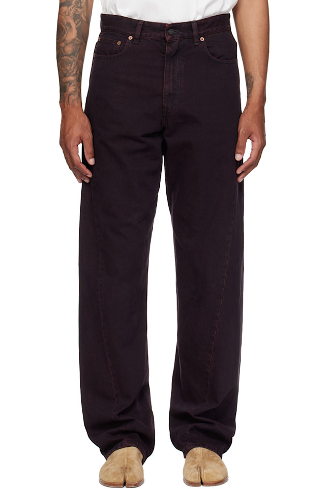 Джинсы с перекрученным швом Mm6 Maison Margiela, цвет burgundy
Джинсы с перекрученным швом Mm6 Maison Margiela, цвет burgundy