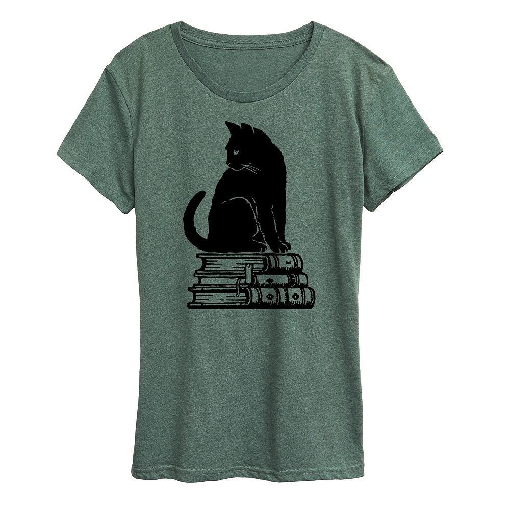 Женская футболка с рисунком «черный кот на книгах» Licensed Character, цвет Heather Green
Женская футболка с рисунком «черный кот на книгах» Licensed Character, цвет Heather Green