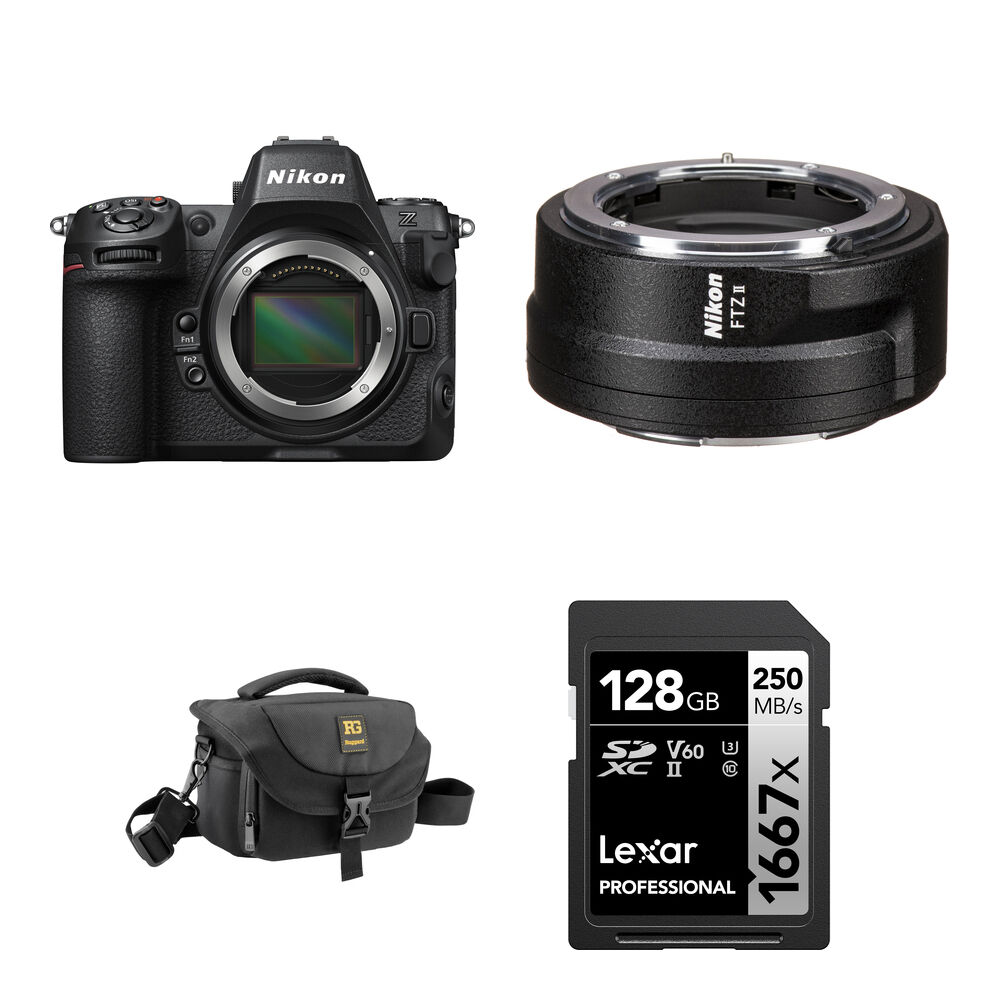 Беззеркальная камера Nikon Z8 Mirrorless Camera with FTZ II Mount Adapter and Basic
Беззеркальная камера Nikon Z8 Mirrorless Camera with FTZ II Mount Adapter and Basic