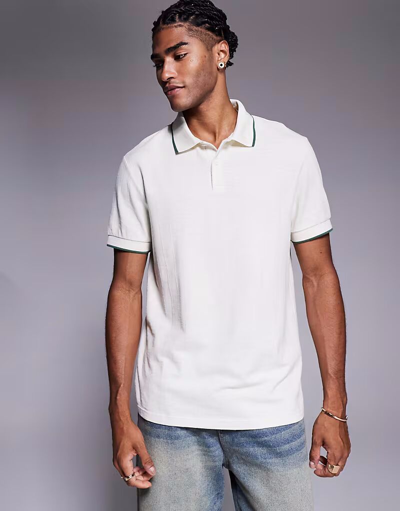 Поло ASOS DESIGN с отделкой кремового цвета
Поло ASOS DESIGN с отделкой кремового цвета