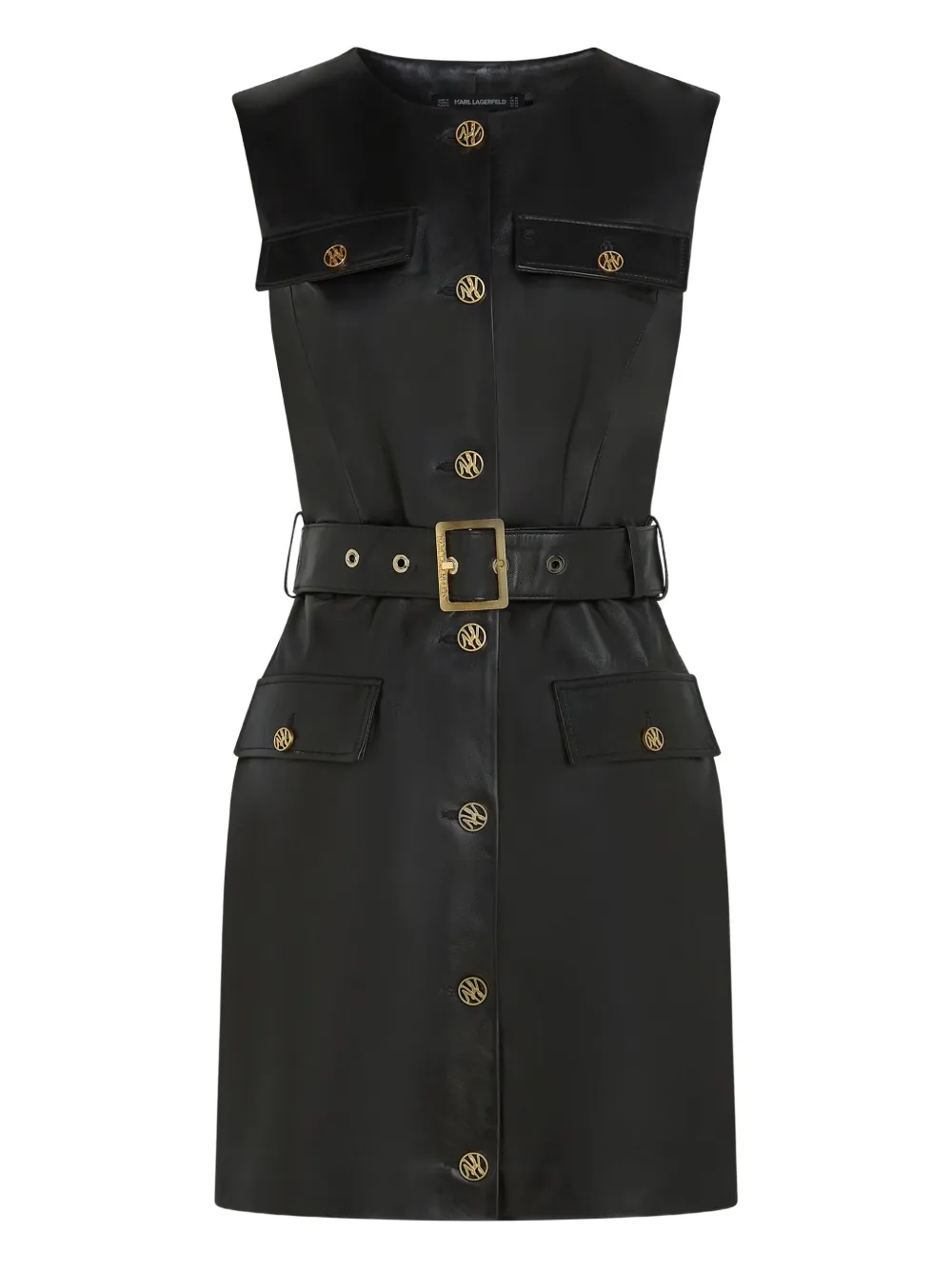 Кожаное платье с поясом KARL LAGERFELD, черный
Кожаное платье с поясом KARL LAGERFELD, черный