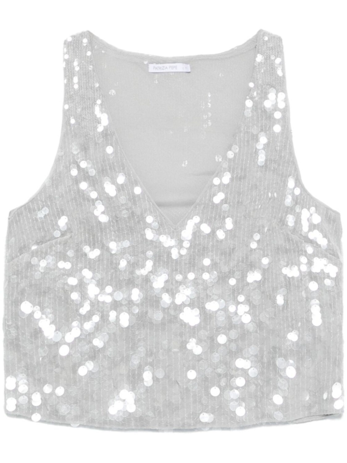 Patrizia Pepe топ с эффектом деграде и пайетками, серый
Patrizia Pepe топ с эффектом деграде и пайетками, серый