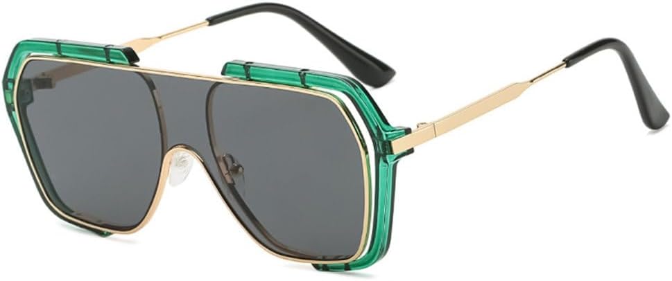 Солнцезащитные очки MUTYNE Oversized One Piece для женщин и мужчин, модные винтажные очки, квадратные солнцезащитные очки из металла с защитой от УФ-излучения UV400, Green-black
Солнцезащитные очки MUTYNE Oversized One Piece для женщин и мужчин, модные винтажные очки, квадратные солнцезащитные очки из металла с защитой от УФ-излучения UV400, Green-black