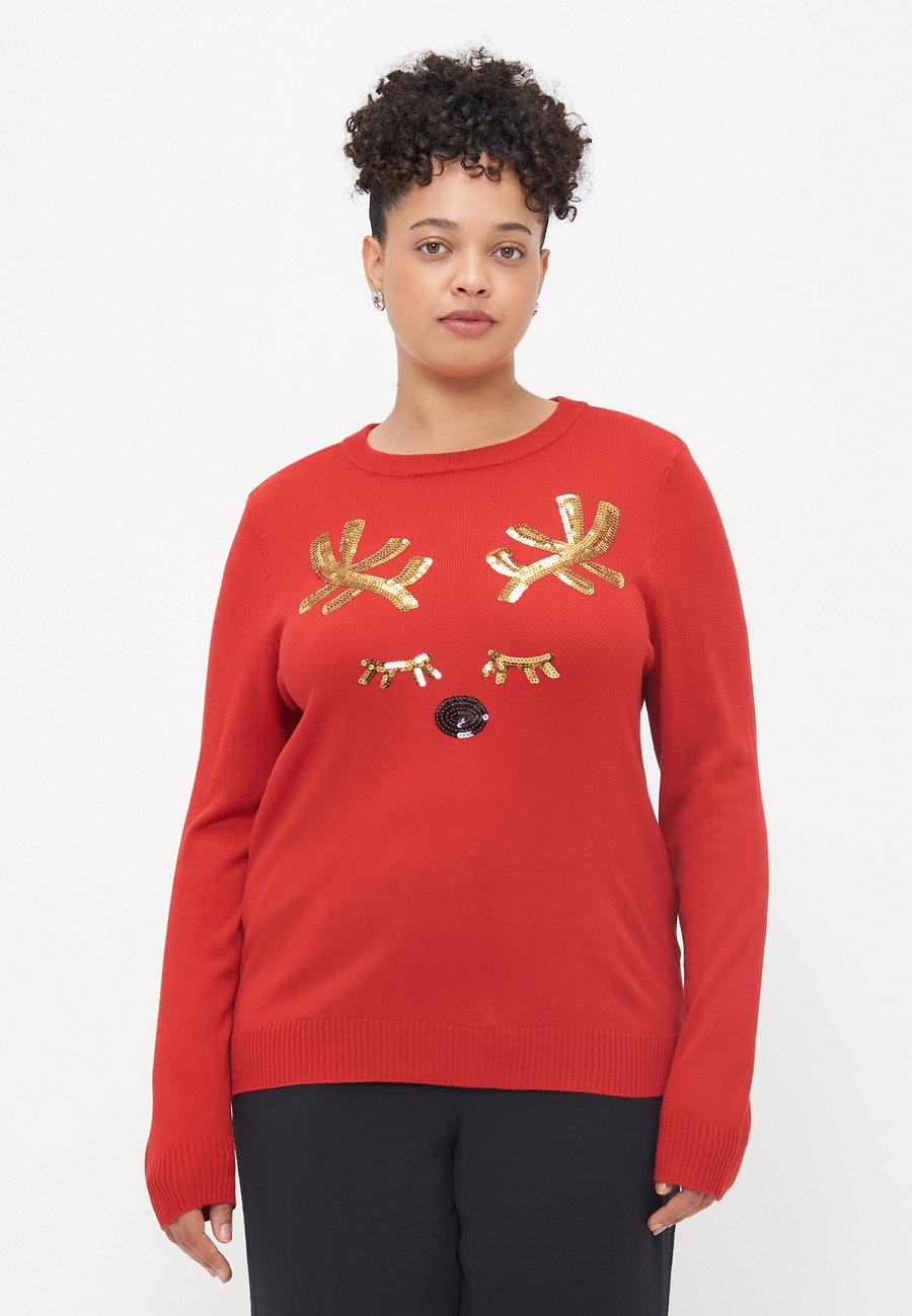 Джемпер ONLY Carmakoma CARXMAS SHINE O NECK, Salsa/Red
Джемпер ONLY Carmakoma CARXMAS SHINE O NECK, Salsa/Red