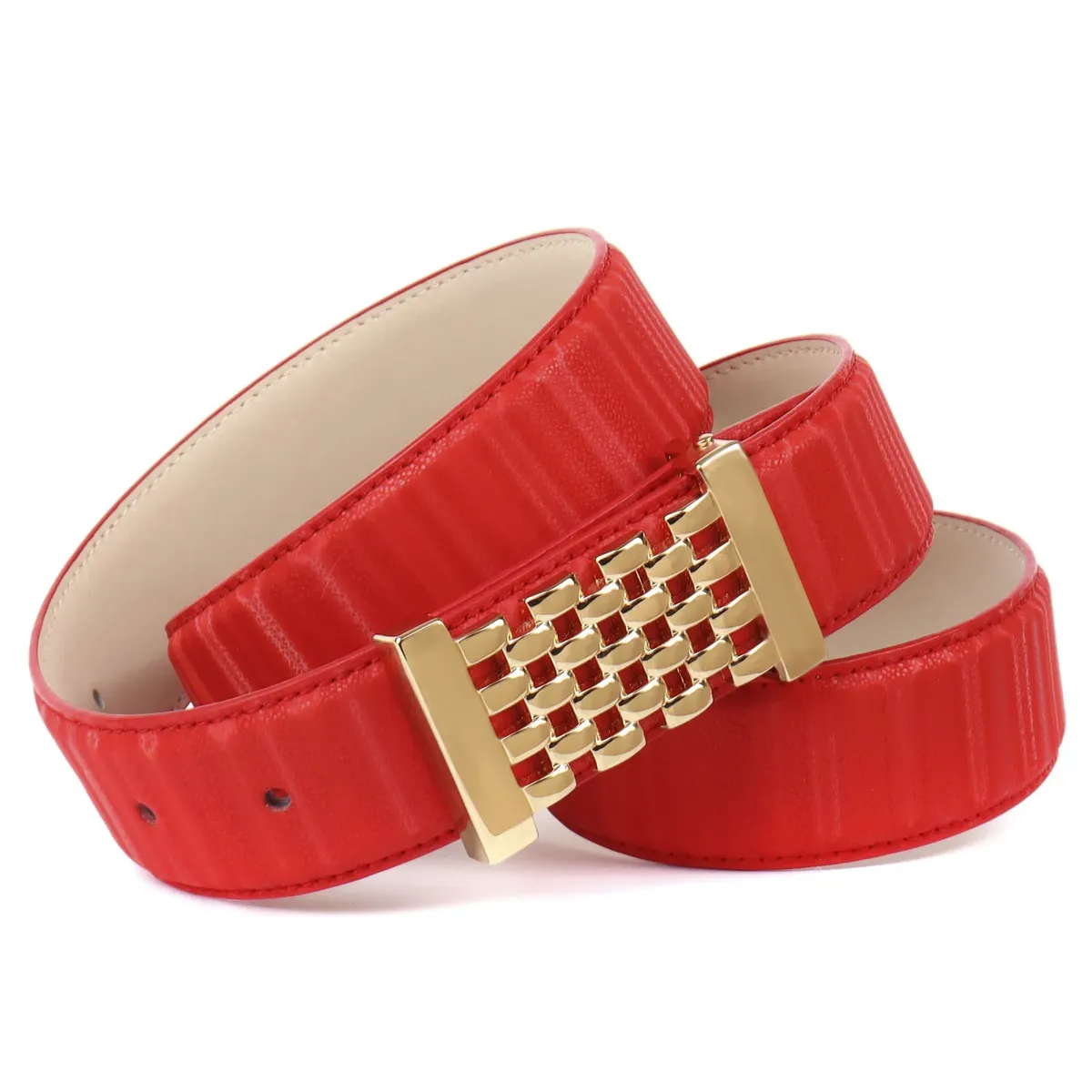 Кожаный ремень Anthoni Crown с пряжкой золотого цвета, красный
Кожаный ремень Anthoni Crown с пряжкой золотого цвета, красный