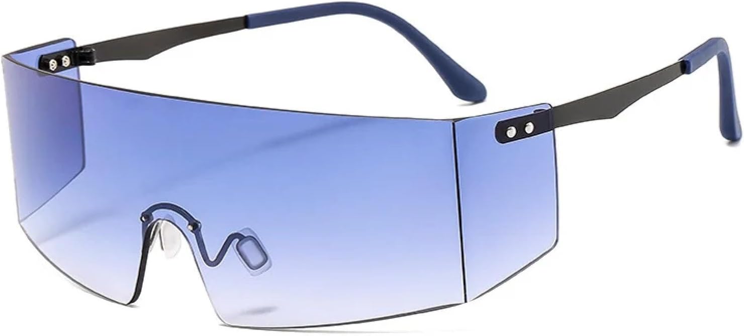 Модные солнцезащитные очки без оправы для женщин и мужчин, большие очки с плоской верхней частью, увеличенные зеркальные очки, защита от УФ-излучения UV400 VVTWSSW, C7 Gold-light Blue
Модные солнцезащитные очки без оправы для женщин и мужчин, большие очки с плоской верхней частью, увеличенные зеркальные очки, защита от УФ-излучения UV400 VVTWSSW, C7 Gold-light Blue