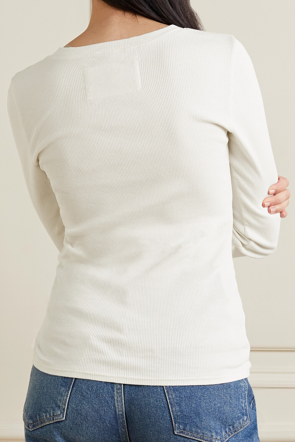 NILI LOTAN топ Jordan в рубчик из хлопкового джерси, экрю
NILI LOTAN топ Jordan в рубчик из хлопкового джерси, экрю