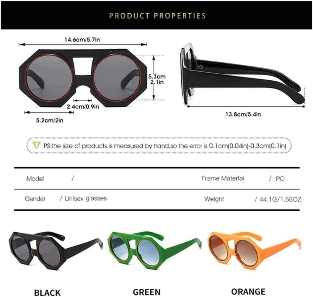 Модные ретро-солнцезащитные очки восьмиугольной формы для женщин и мужчин, асимметричные квадратные, класса люкс, защита от УФ-излучения UV400 UATXTAU, Yellow
Модные ретро-солнцезащитные очки восьмиугольной формы для женщин и мужчин, асимметричные квадратные, класса люкс, защита от УФ-излучения UV400 UATXTAU, Yellow