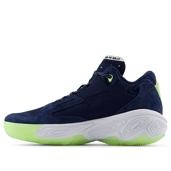 Кроссовки fresh foam bb v2 'navy green' New Balance, синий 
Кроссовки fresh foam bb v2 'navy green' New Balance, синий