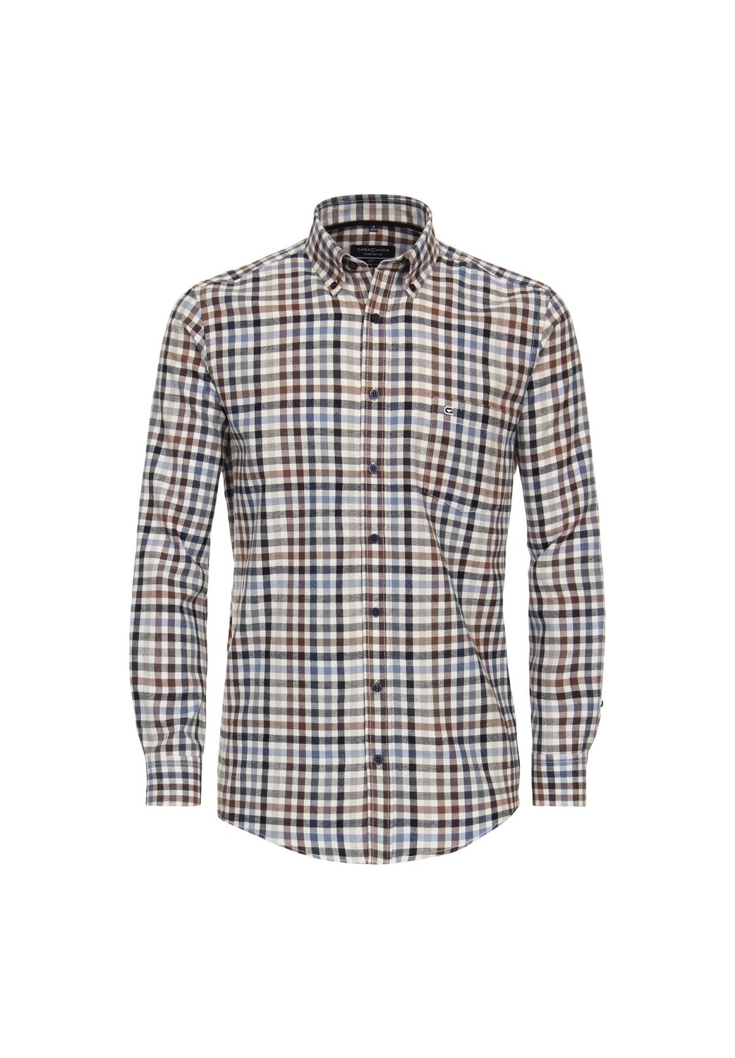 Мужская повседневная рубашка в клетку, комфортная посадка CASAMODA, оливковый
Мужская повседневная рубашка в клетку, комфортная посадка CASAMODA, оливковый