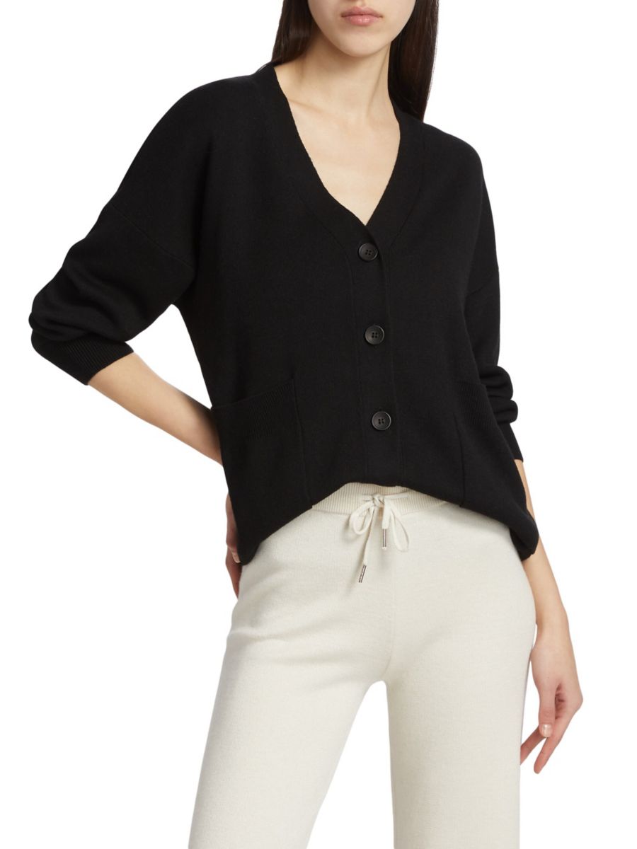 Кардиган двойной вязки с объемным воротом Stellae Dux, черный
Кардиган двойной вязки с объемным воротом Stellae Dux, черный